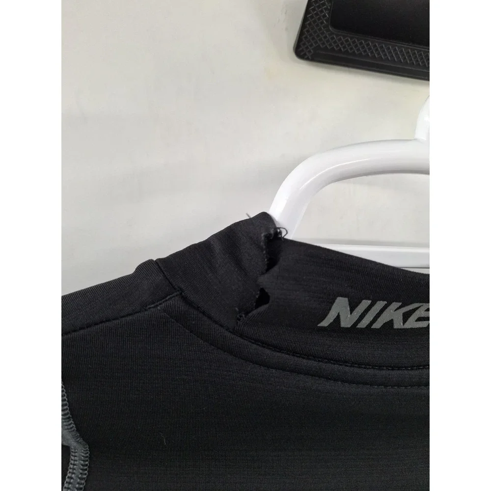 Nike Pro Hyperwarm Fitted Large Black Compression Shirt